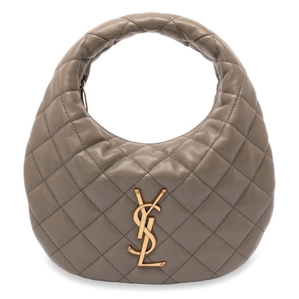 SAINT LAURENT Icare Quilted Leather Hobo Handbag Icarino